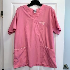NFL Patriots scrub top breast cancer awareness pink sz large
